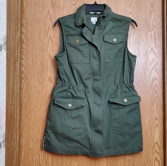 a new day Dresses & Skirts - A New Day army green cargo dress or vest